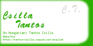 csilla tantos business card